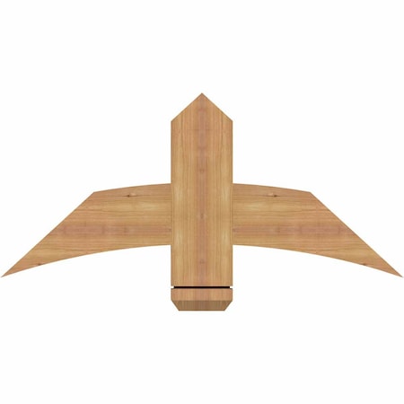 Ekena Millwork Bellingham Timber Gable Bracket, Western Red Cedar, 36"W x 16"H x 1 1/2"D x 5 1/2"F, 11/12 Pitch GBW036X16X0206BEL00SWR